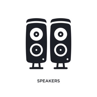 hoparlör izole simgesi. elektronik cihazlar kavramı simgeler basit öğe örnek. Beyaz arka plan üzerinde tasarım düzenlenebilir logo işareti sembol hoparlörler. web ve mobil kullanmak olabilir