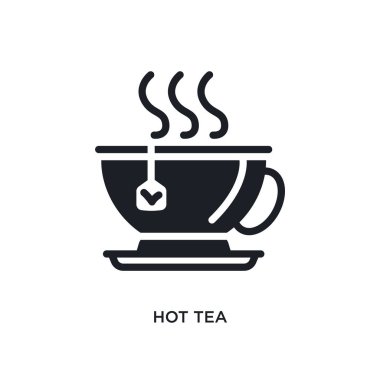 sıcak çay izole simgesi. Kış konsepti simgeler basit öğe örnek. sıcak çay düzenlenebilir logo işareti sembol tasarımı beyaz arka plan üzerinde. web ve mobil kullanmak olabilir