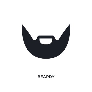 Sakallı izole simgesi. basit öğe örnek hijyen c