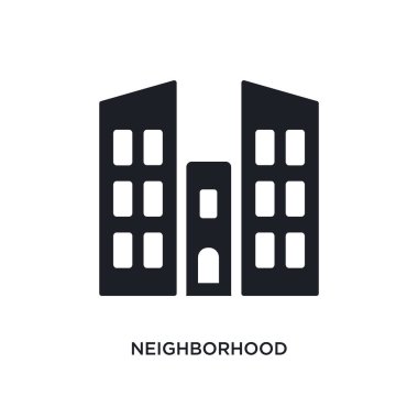 Komşuları izole simgesini. Gayrimenkul konsept simgeler basit öğe örnek. mahalle düzenlenebilir logo işareti sembol tasarımı beyaz arka plan üzerinde. web ve mobil kullanmak olabilir