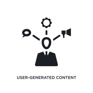 kullanıcı tarafından oluşturulan içerik izole simge. teknoloji kavramı simgeleri basit öğe örnek. kullanıcı tarafından oluşturulan içerik düzenlenebilir logo işareti sembol tasarımı beyaz arka plan üzerinde. web kullanmak olabilir ve