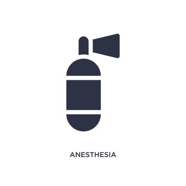 anestezi simgesi. Tıbbi kavramdan basit eleman illüstrasyon. Beyaz arka planda anestezi düzenlenebilir sembol tasarımı. Web ve mobil cihazlar için kullanılabilir.