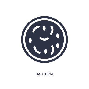 bakteri simgesi. Tıbbi kavramdan basit eleman illüstrasyon. Beyaz arka planda bakteri düzenlenebilir sembol tasarımı. Web ve mobil cihazlar için kullanılabilir.