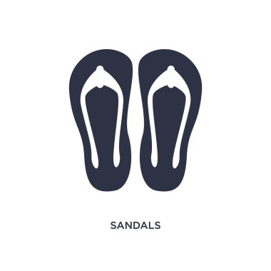 sandalet izole simgesi. Asya kavramı basit öğe örnek. sandalet düzenlenebilir logo sembol tasarımı beyaz arka plan üzerinde. Web ve mobil kullanmak olabilir.
