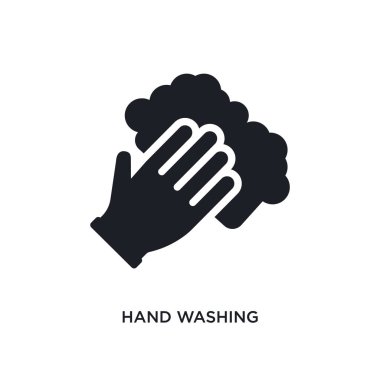 El yıkama izole simgesi. Görev basit öğe örnek