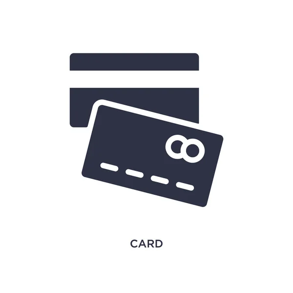 Icono de la tarjeta sobre fondo blanco. Elemento simple ilustración de — Vector de stock