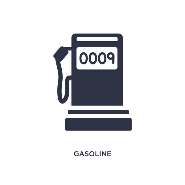 Benzine navullen station icoon op witte achtergrond. Eenvoudige elem — Stockvector