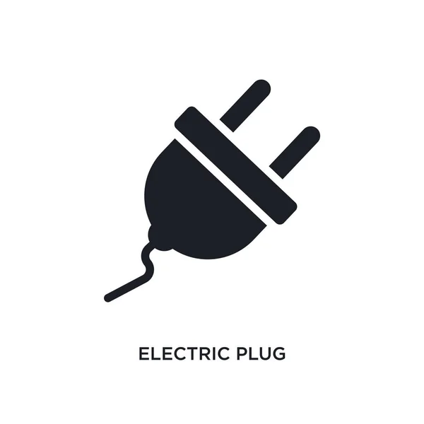 Wtyczki elektrycznej ikona na białym tle. prosty element ilustracja z ge — Wektor stockowy