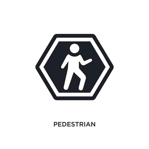 Fußgänger Ikone Einfache Elementillustration Aus Symbolen Des Zeichenkonzepts Fußgänger Editierbare — Stockvektor