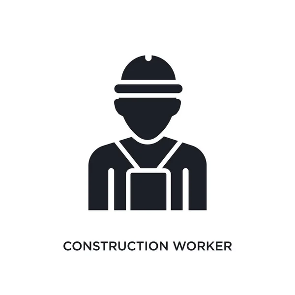 Obrero de la construcción icono aislado. elemento simple ilustración f — Vector de stock