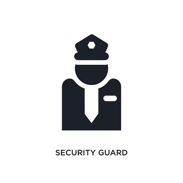 Guardia de seguridad icono aislado. ilustración de elemento simple de m — Vector de stock