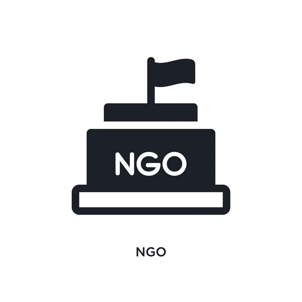 Ngo 分離アイコン 政治概念のアイコンから単純な要素の図 Ngo 白い背景の上記号シンボル デザインを編集可能なロゴ Web とモバイルを利用すること — ストックベクタ