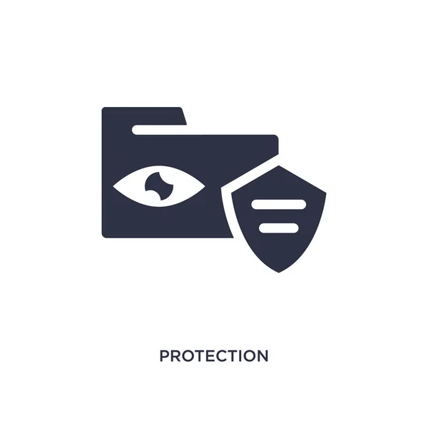 Ikona ochrany na bílém pozadí. Jednoduchý prvek ilustrace — Stockový vektor