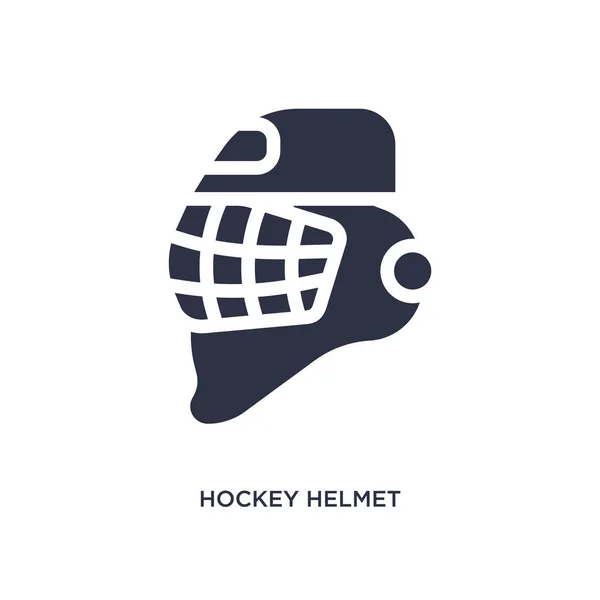 Eishockey-Helm-Symbol auf weißem Hintergrund. einfaches Element veranschaulichen — Stockvektor