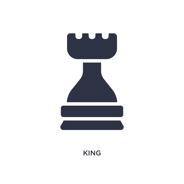 王の白い背景の上のアイコン。単純な要素から図 — ストックベクタ