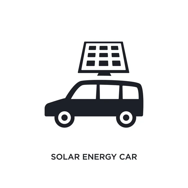 Energia Słoneczna Ikona Białym Tle Samochodu Prosty Element Ilustracja Ikony — Wektor stockowy
