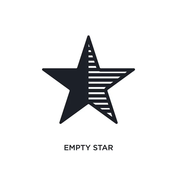 Estrella Vacía Icono Aislado Ilustración Elementos Simples Los Iconos Concepto — Vector de stock