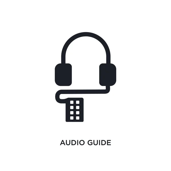 audio guide isolated icon. simple element illustration from museum concept icons. audio guide editable logo sign symbol design on white background. can be use for web and mobile