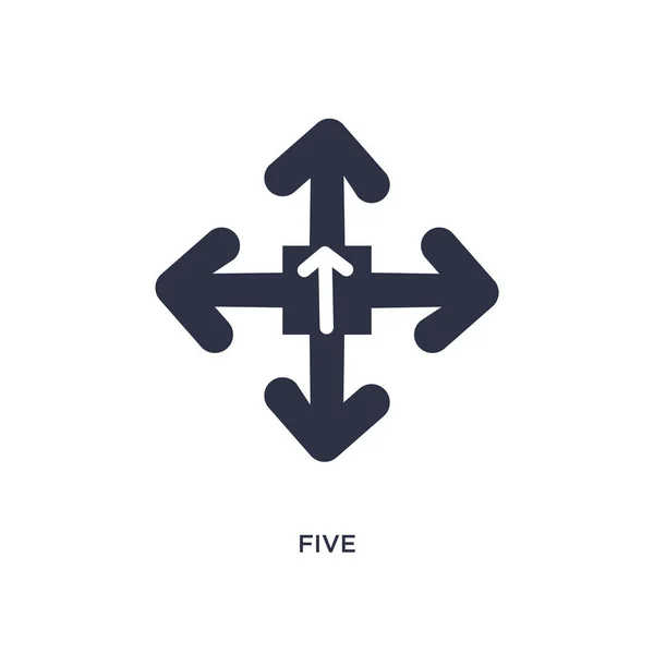 Pięć Ikon Prosta Ilustracja Elementu Koncepcji Orientacji Pięć Edytowalny Symbol — Wektor stockowy