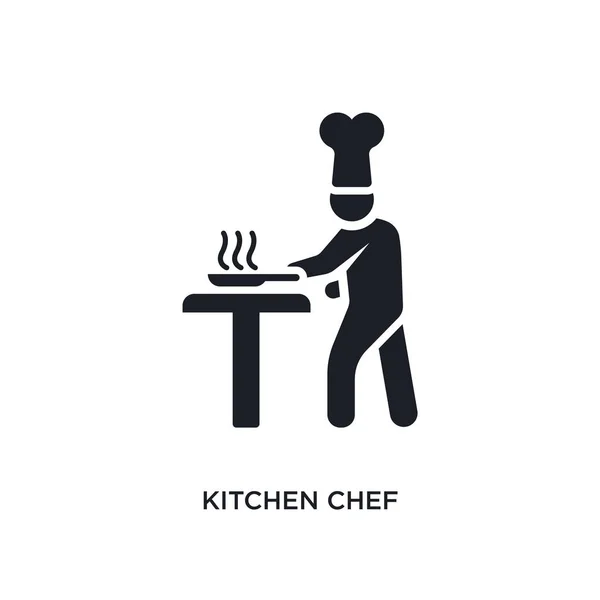 Ícone isolado chef de cozinha. ilustração simples do elemento do zumbido — Vetor de Stock