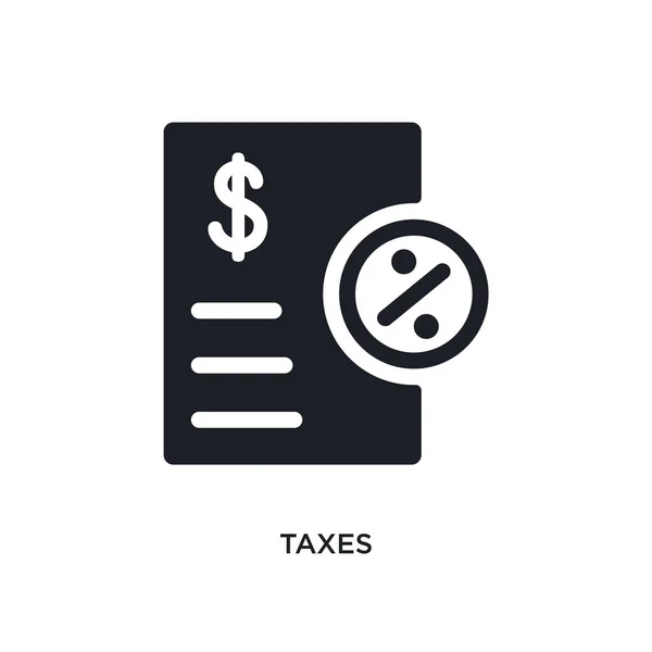 Impostos Ícone Isolado Ilustração Elemento Simples Ícones Conceito Pagamento Tributa — Vetor de Stock