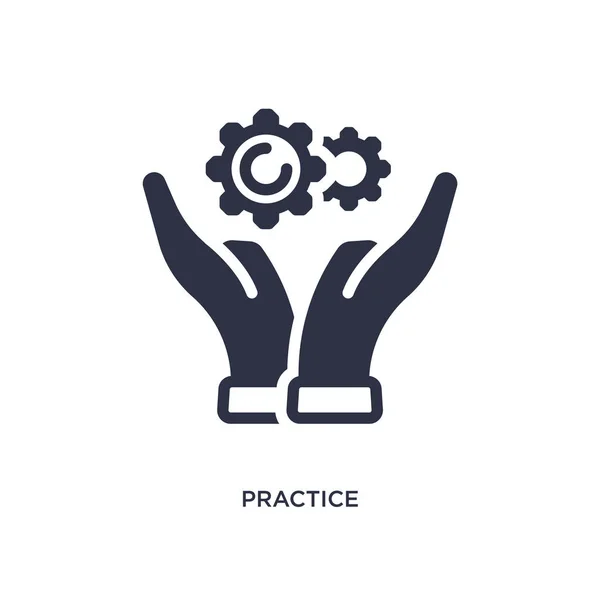 Icono Práctica Ilustración Sencilla Del Concepto Productividad Práctica Diseño Símbolo — Vector de stock