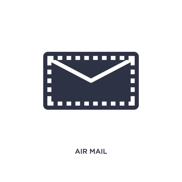 Icône de courrier aérien sur fond blanc. Élément simple illustration f — Image vectorielle