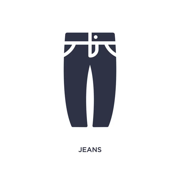 Значок джинсов на белом фоне. Простая иллюстрация элемента из — стоковый вектор