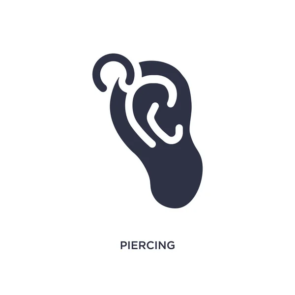 Piercing εικόνα σε λευκό φόντο. Απλό στοιχείο απεικόνιση f — Διανυσματικό Αρχείο