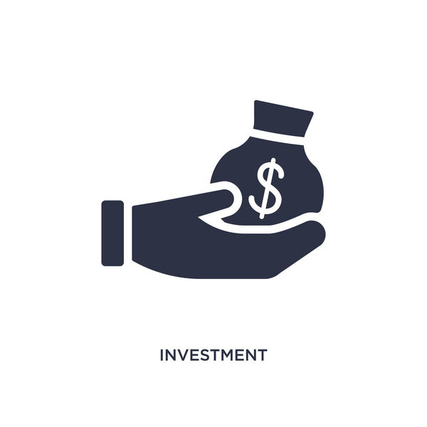 investment icon on white background. Simple element illustration