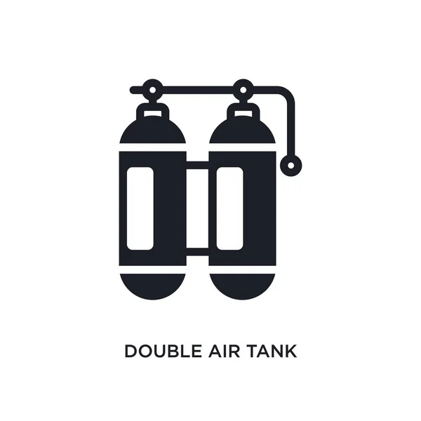 Double Air Tank Isolated Icon Simple Element Illustration Nautical Concept — Stock Vector