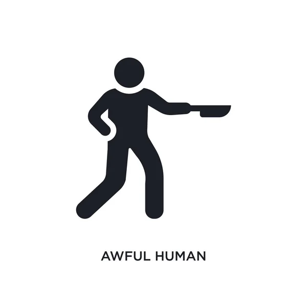 Verschrikkelijk menselijk geïsoleerd pictogram. eenvoudig element met de illustratie uit gevoel — Stockvector