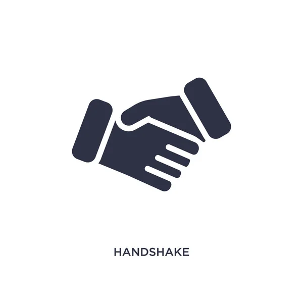 Handshake-Symbol auf weißem Hintergrund. einfache Elementillustration — Stockvektor