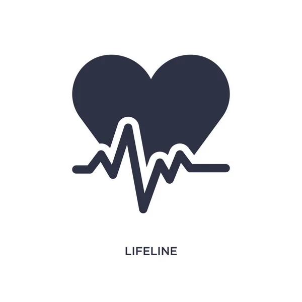 Rettungsleine Symbol Einfache Elementillustration Aus Medizinischem Konzept Lebenslinie Editierbares Symboldesign — Stockvektor