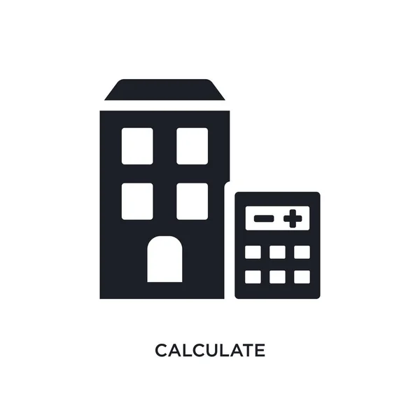 Calculer Icône Isolée Illustration Élément Simple Des Icônes Concept Immobilier — Image vectorielle