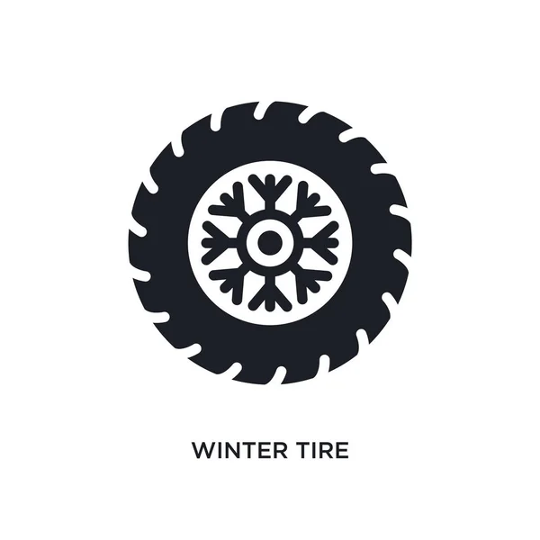 Winterreifen Isoliert Symbol Einfache Elementillustration Aus Winterlichen Konzepten Winterreifen Editierbar — Stockvektor