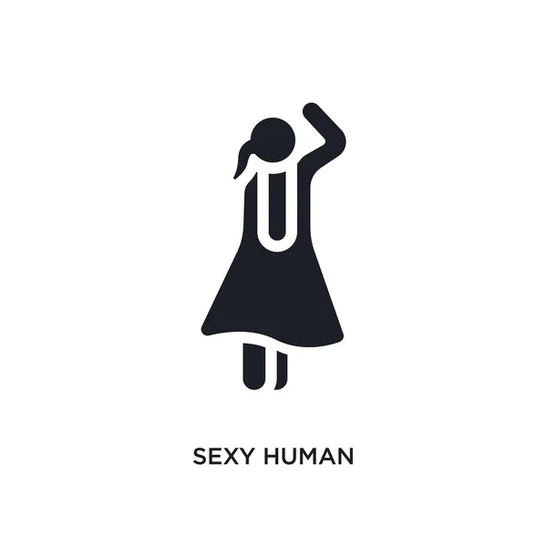 Icono humano aislado sexy. elemento simple ilustración de feeli — Vector de stock