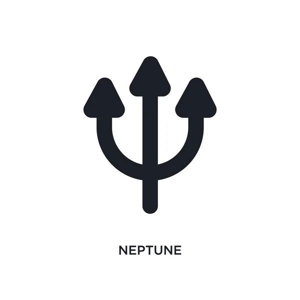 Neptune Ícone Isolado Ilustração Elemento Simples Ícones Conceito Zodíaco Neptune — Vetor de Stock