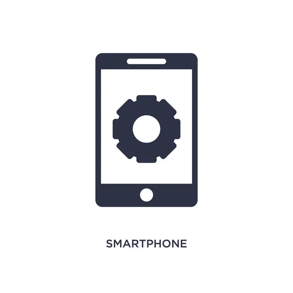 Smartphone pictogram op witte achtergrond. Eenvoudig element met de illustratie — Stockvector
