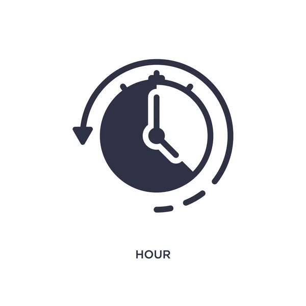 Hour Icon Simple Element Illustration User Interface Concept Hour Editable — Stock Vector