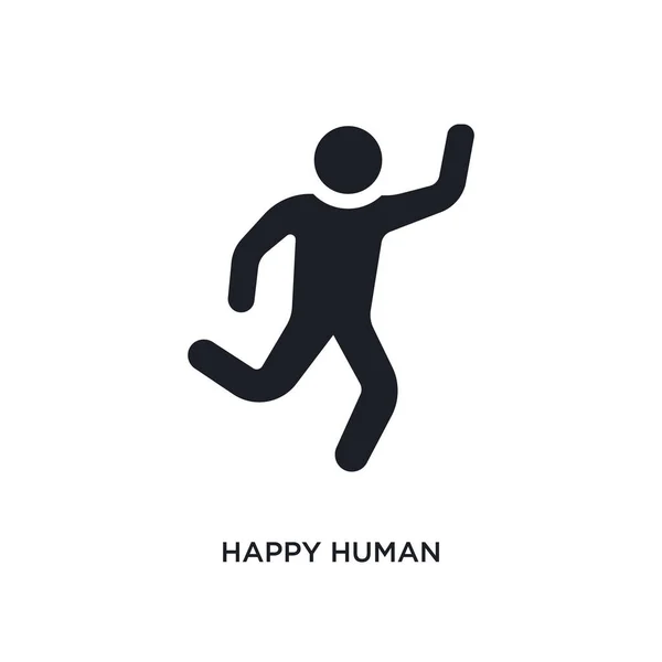 Icono humano aislado feliz. elemento simple ilustración de sentir — Archivo Imágenes Vectoriales