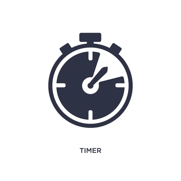 Icono del temporizador sobre fondo blanco. Elemento simple ilustración de — Vector de stock