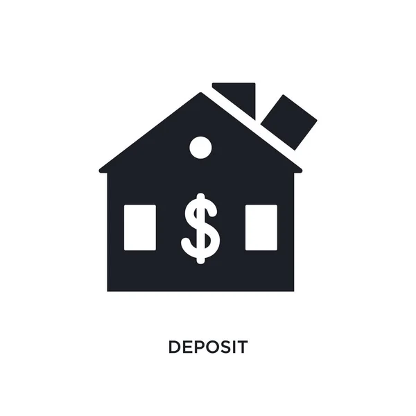 預金分離アイコン 不動産コンセプト アイコンから単純な要素の図 白い背景の編集記号シンボル ロゴデザインを入金します Web とモバイルを利用すること — ストックベクタ