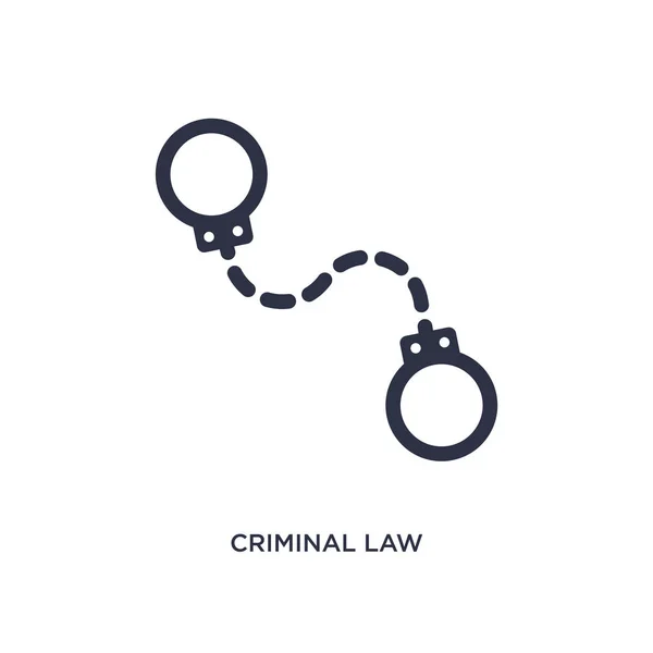 Εικονίδιο του ποινικού δικαίου σε άσπρο φόντο. Απλό στοιχείο illustrati — Διανυσματικό Αρχείο