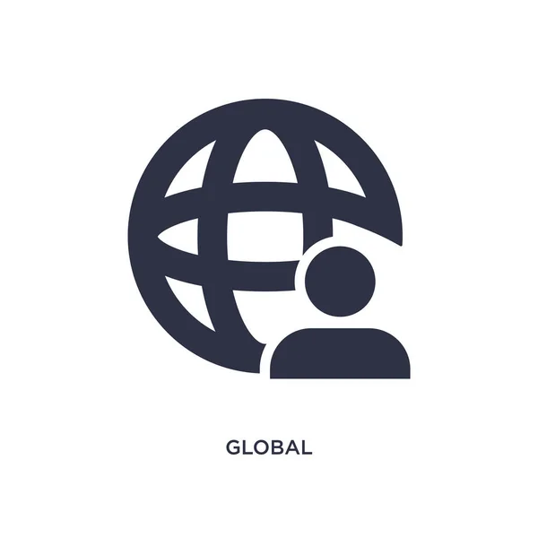 Icono global sobre fondo blanco. Elemento simple ilustración fro — Vector de stock