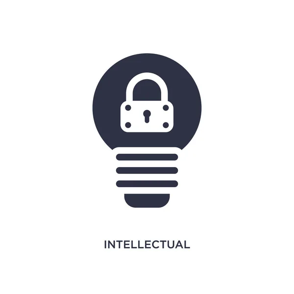 Het pictogram van de intellectuele eigendom op witte achtergrond. Eenvoudig element ik — Stockvector