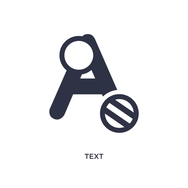 Textsymbol auf weißem Hintergrund. einfache Elementillustration aus — Stockvektor