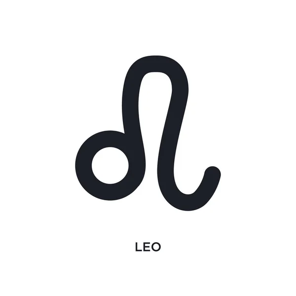 Ícone Isolado Leo Ilustração Elemento Simples Ícones Conceito Zodíaco Design — Vetor de Stock