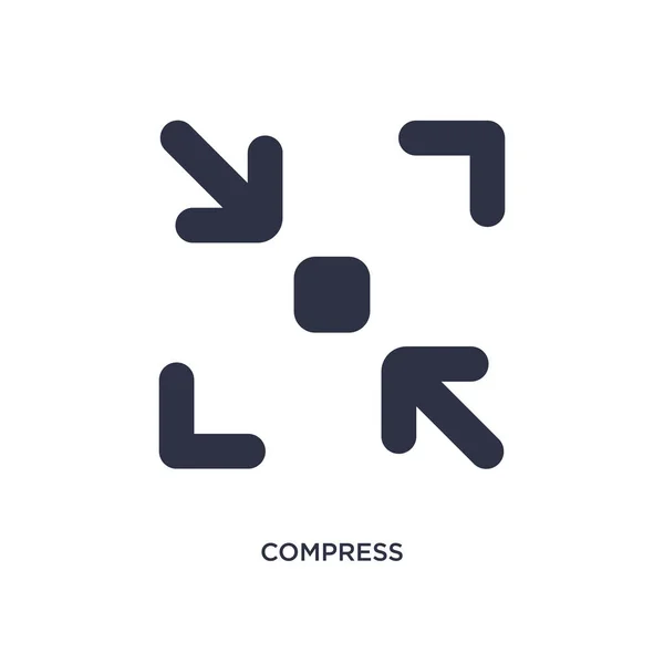 Ikonę Kompresji Prosta Ilustracja Elementu Koncepcji Interfejsu Użytkownika Kompresuj Edytowalny — Wektor stockowy
