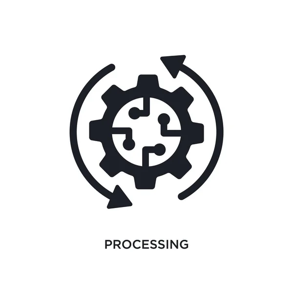 Procesamiento Icono Aislado Ilustración Elementos Simples Iconos Concepto Inteligencia Artificial — Archivo Imágenes Vectoriales